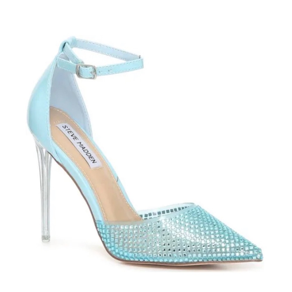 Steve Madden Alisha Pump/ light Blue Pointy Stiletto Heels. Size 8